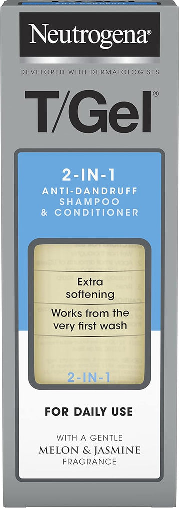 Neutrogena T/Gel 2 In 1 Anti-Dandruff Shampoo And Conditioner (1X 150Ml), 2 In 1 Shampoo And Conditioner To Help Fight Dandruff From First Wash, Haircare For Soft, Shiny Healthy-Looking Hair