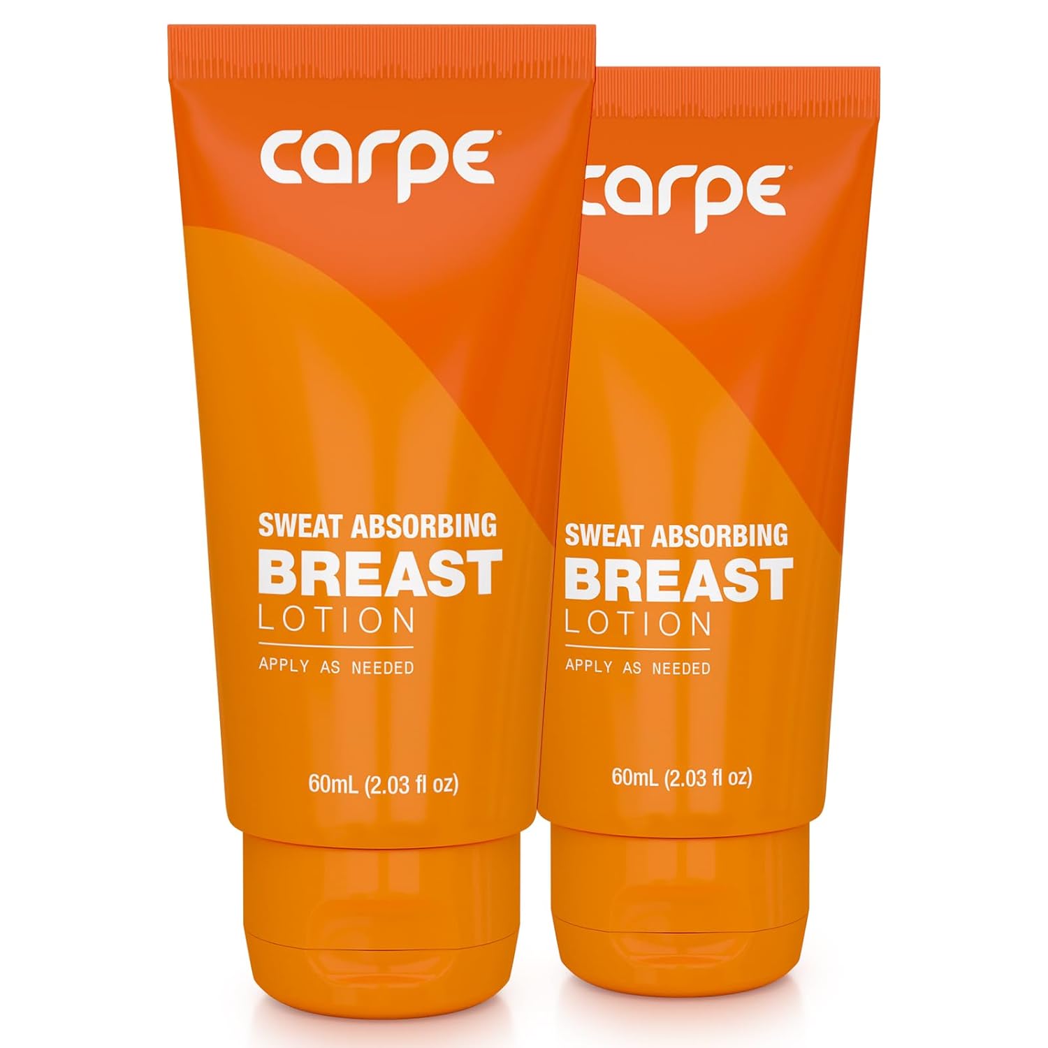 Carpe No-Sweat Breast (Pack of 2) - Helps Keep Your Breasts and Skin Folds Dry - Sweat Absorbing Lotion - Helps Control Under Breast Sweat - Great For Chafing and Stain Prevention