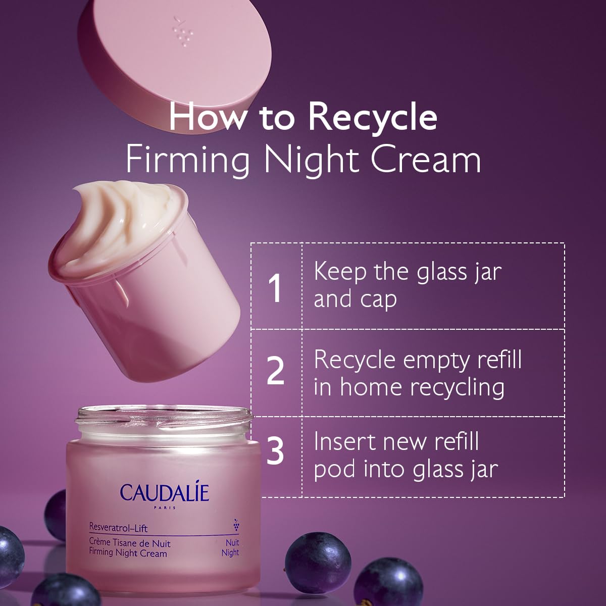 Caudalie Resveratrol Lift Retinol Alternative Firming Night Moisturizer : Beauty & Personal Care