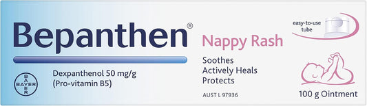 Bepanthen Nappy Care Ointment | Nappy Cream with Provitamin B5 | Suitable for Newborns Skin, 100 g (Packing May Vary). (Pack of 3)