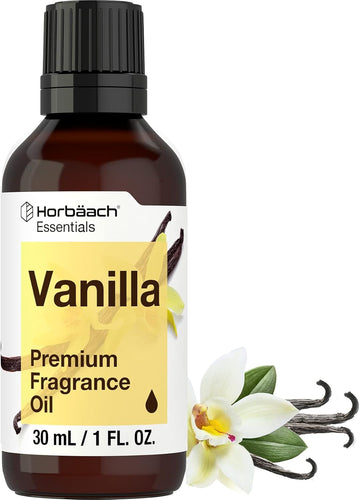 Horbäach Vanilla Fragrance Oil | 1 fl oz (30 ml) | Premium Grade | for Diffusers, Candle and Soap Making, DIY Projects & More