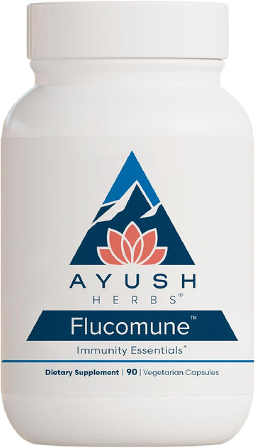 Ayush Herbs Flucomune, Ayurvedic Herbal Blend for Immune and Sinus Support, Natural Amla and Holy Basil Supplement, 90 Vegetarian Capsules