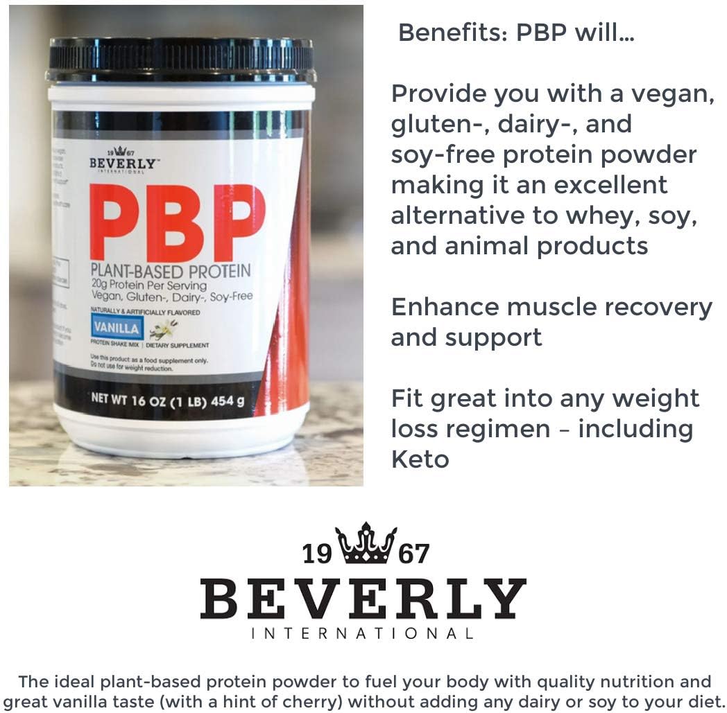 Beverly International PBP, Plant Based Protein. Vegan, Gluten, Dairy, 