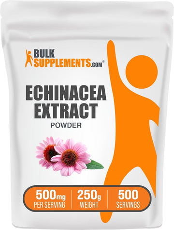 BulkSupplements.com Echinacea Extract Powder - Echinacea Supplement, Herbal Supplement for Immune Support - Vegan & Gluten Free, 500mg per Serving, 250g (8.8 oz) (Pack of 1)