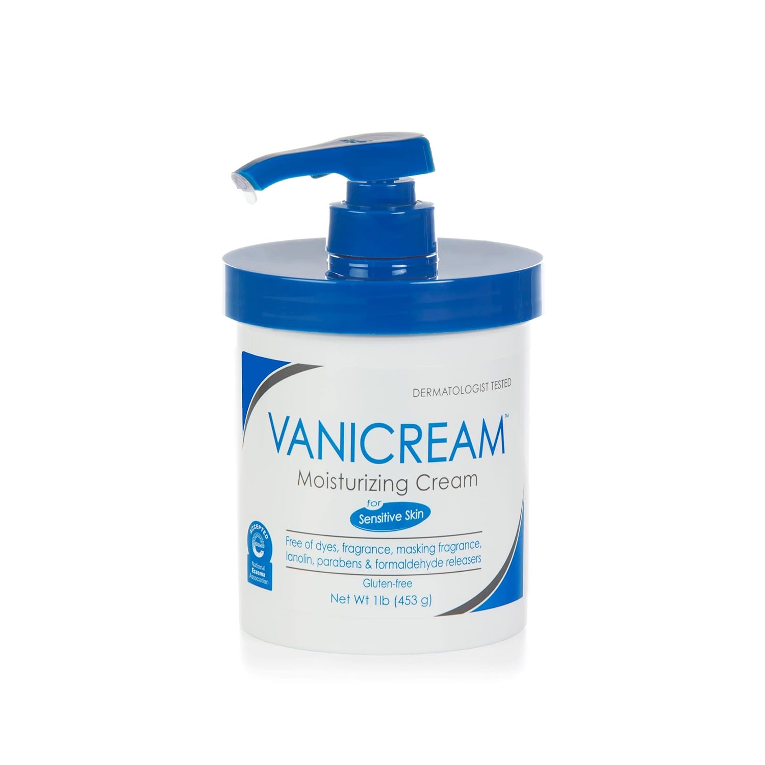 Vanicream Moisturizing Skin Cream With Pump Dispenser - 16 Fl Oz (1 Lb) - Moisturizer Formulated Without Common Irritants For Those With Sensitive Skin