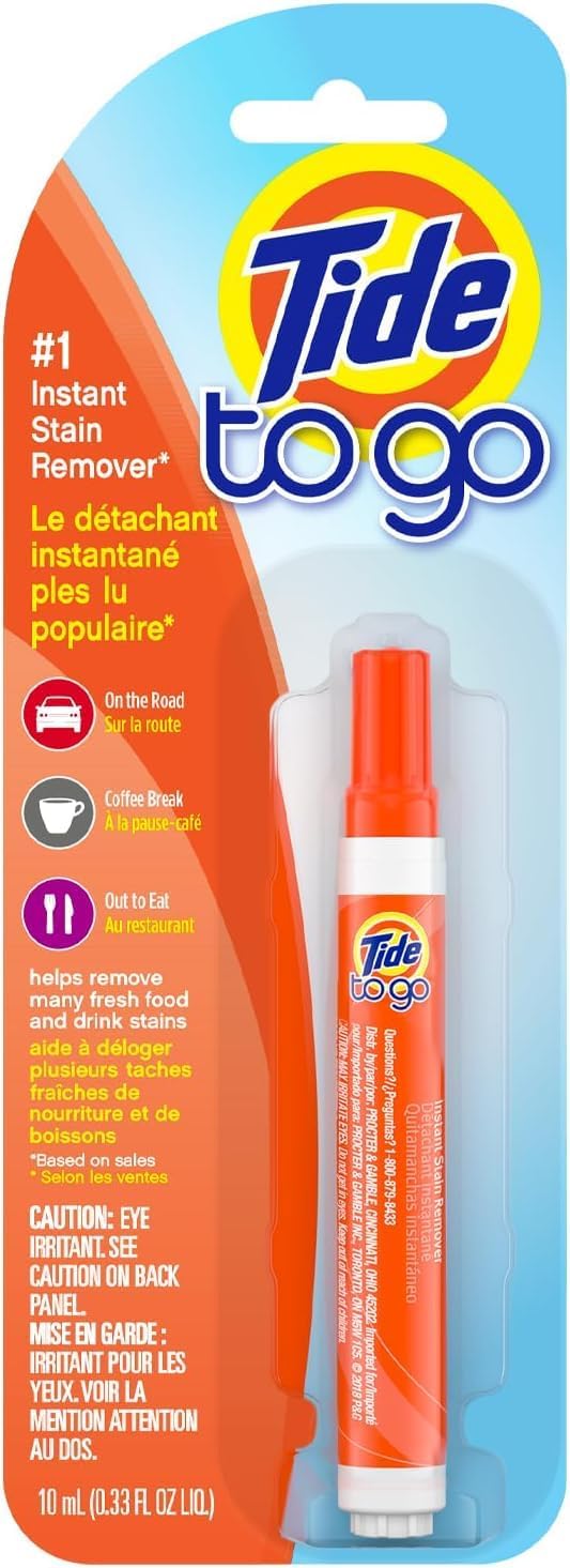 Tide Stain Remover for Clothes, To Go Pen, Instant Spot Remover for Clothes, Travel & Pocket Size, 1 Count
