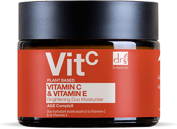 Dr Botanicals Vitamin C & E Brightening Duo Moisturiser | Reveal Your Radiant Glow With Powerful Anti-Aging Formula - Vitamin C For Brightening, Vitamin E For Protection - Day And Night Moisturiser