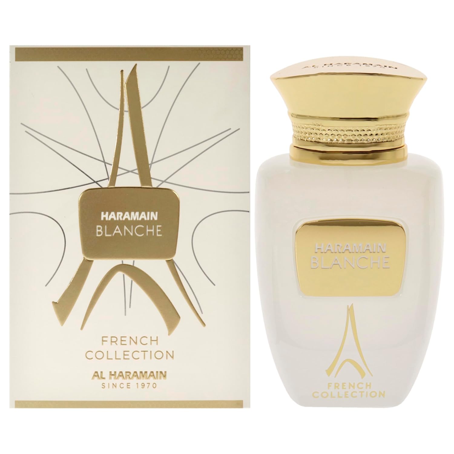 Al Haramain Blanche French Collection For Unisex - Arabian Perfume For Women & Men - Long Lasting Arabic Cologne - Floral Woody Fragrance With Notes Of Bergamot, Vanilla & Musk - Eau De Parfum - 3.3Oz