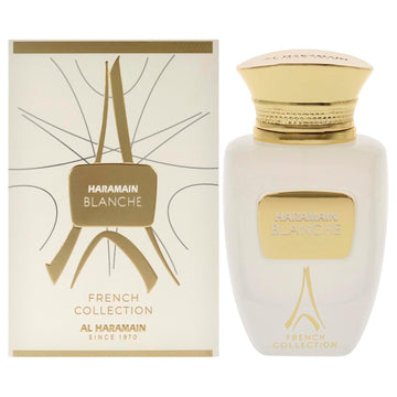 Al Haramain Blanche French Collection For Unisex - Arabian Perfume For Women & Men - Long Lasting Arabic Cologne - Floral Woody Fragrance With Notes Of Bergamot, Vanilla & Musk - Eau De Parfum - 3.3Oz
