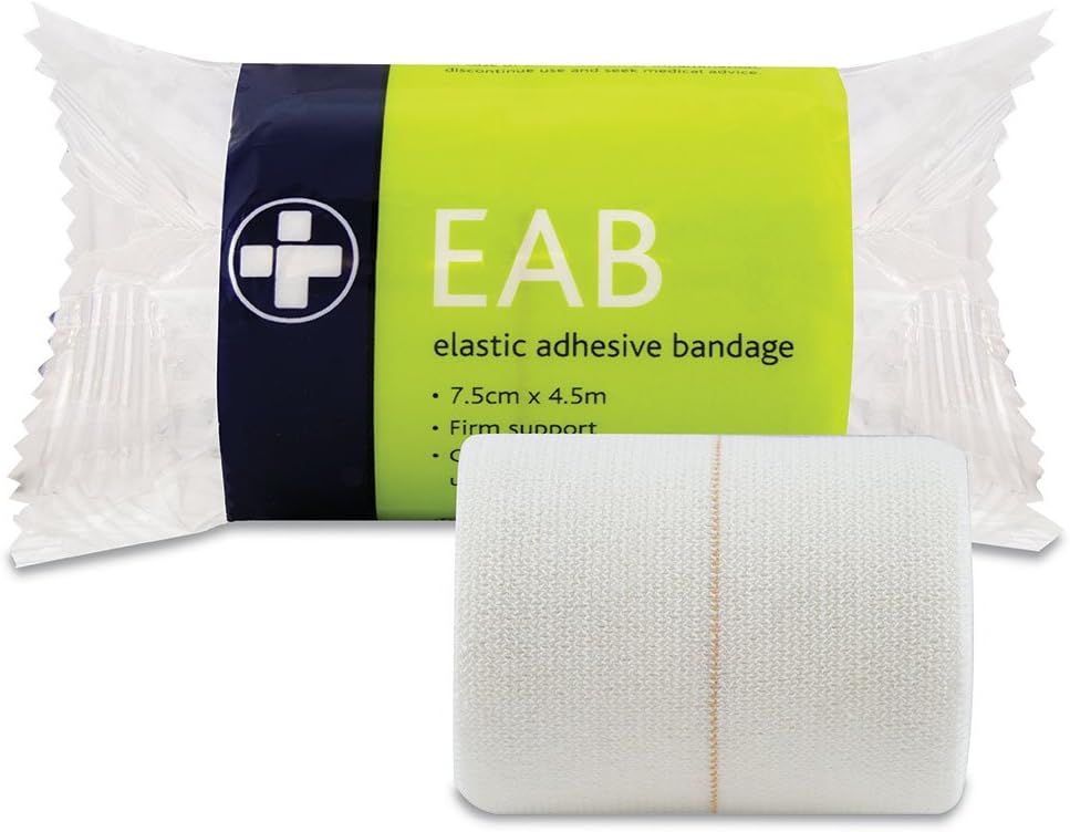 Reliance Medical Elastic Adhesive Bandage (Eab) - Ideal For Sports And Occupational Injuries, High Strength Adhesive, Firm Support, 7.5 Cm X 4.5 M Pack Of 10