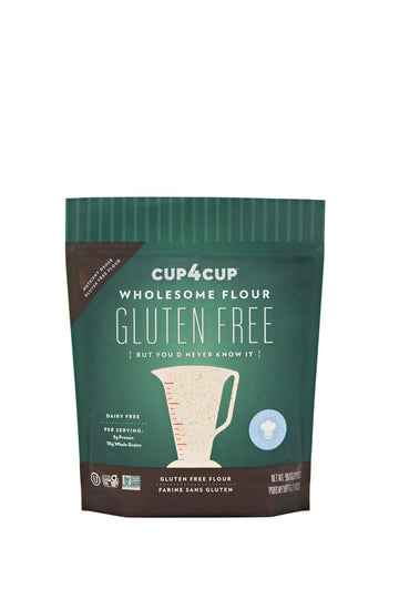 Cup4Cup Wholesome Flour, 2 Pounds, Certified Gluten Free, 1:1 Whole Wheat Flour Substitution, Dairy Free, Non-GMO, Kosher, Made in the USA