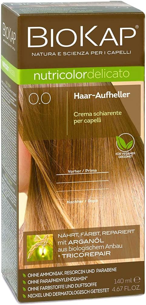 Biokap Natural Whitening Cream For Hair 0.0 - Bleaching - Gentle Hair Lightening Up To 2 Shades | Nourishes & Repairs | Organic Argan Oil - Tricorepair Complex | Minimum 80% Natural Ingredients