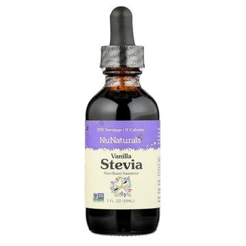 Nunaturals Liquid Stevia, Sugar-Free Sweetener, Plant-Based Sugar Substitute, Zero Calorie, Vanilla, 2 Oz