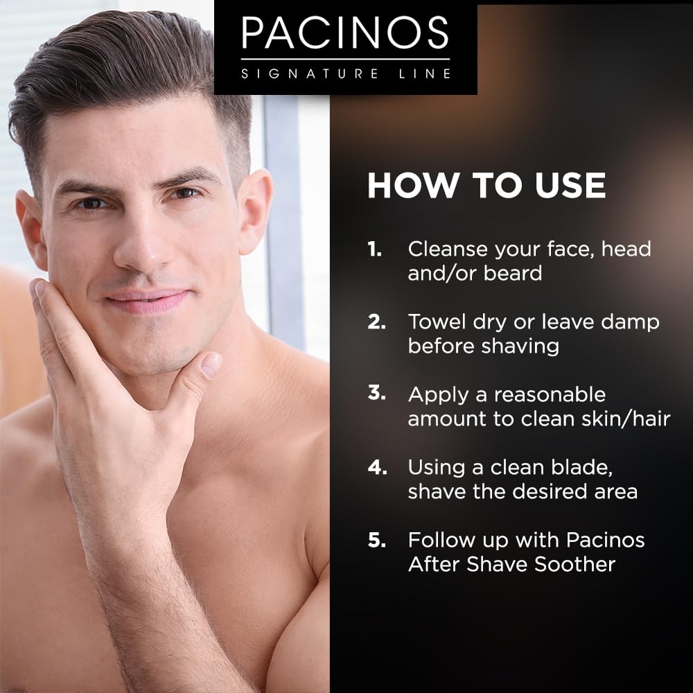 Pacinos After Shave Soother For Men - Moisturizes The Skin And Helps To Prevent Razor Bumps And Ingrown Hairs - With Soothing Lavender And Tea Tree Oil - Helps To Calm Irritating Razor Burn - 2 Oz : Beauty & Personal Care