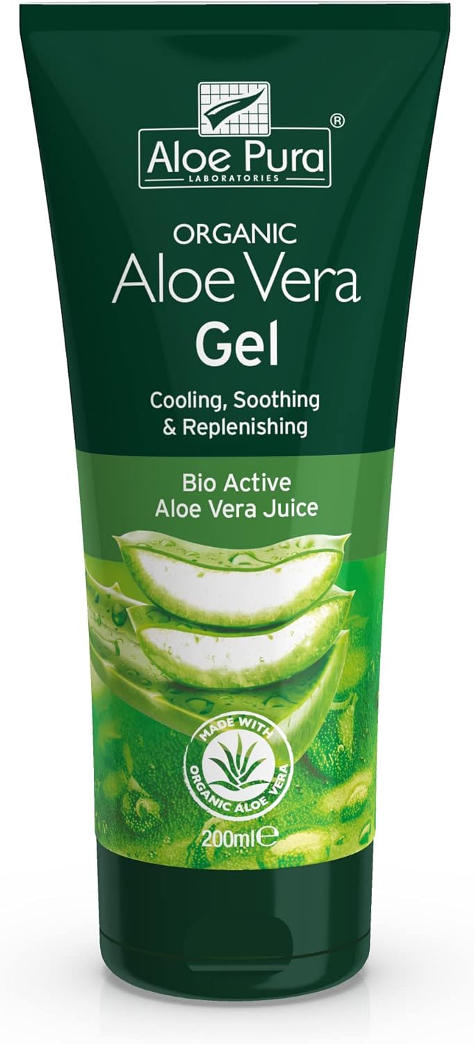 Aloe Pura Organic Aloe Vera Gel, Natural, Vegan, Cruelty Free, Paraben And Sls Free, Cooling, Soothing, 200 Ml (Pack Of 1)