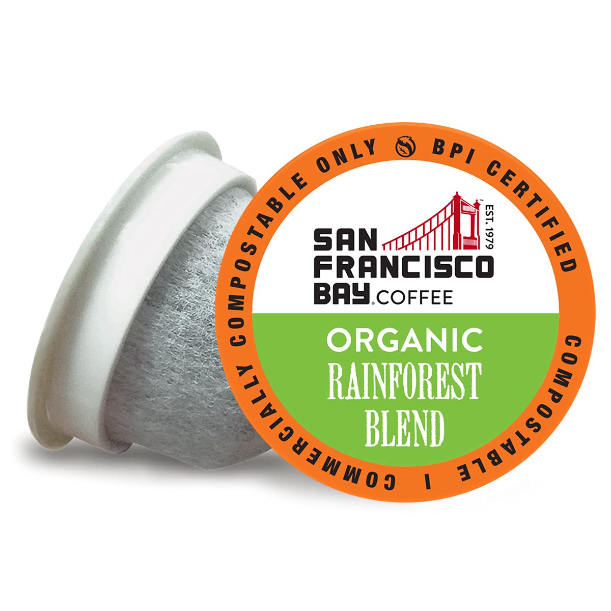 San Francisco Bay Compostable Coffee Pods - Organic Rainforest Blend (80 Ct) K Cup Compatible including Keurig 2.0, Medium Dark Roast