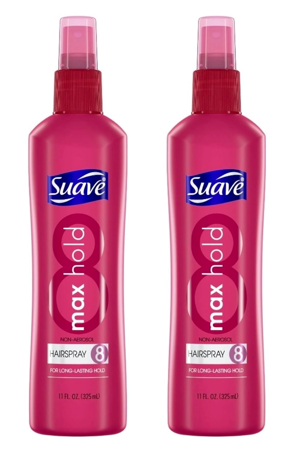 Suave Hairspray, Max Hold 8 – Non-Aerosol Hair Spray, Extra Hold, Anti-Frizz Hair Products, Scented, 11 Oz (Pack Of 2)