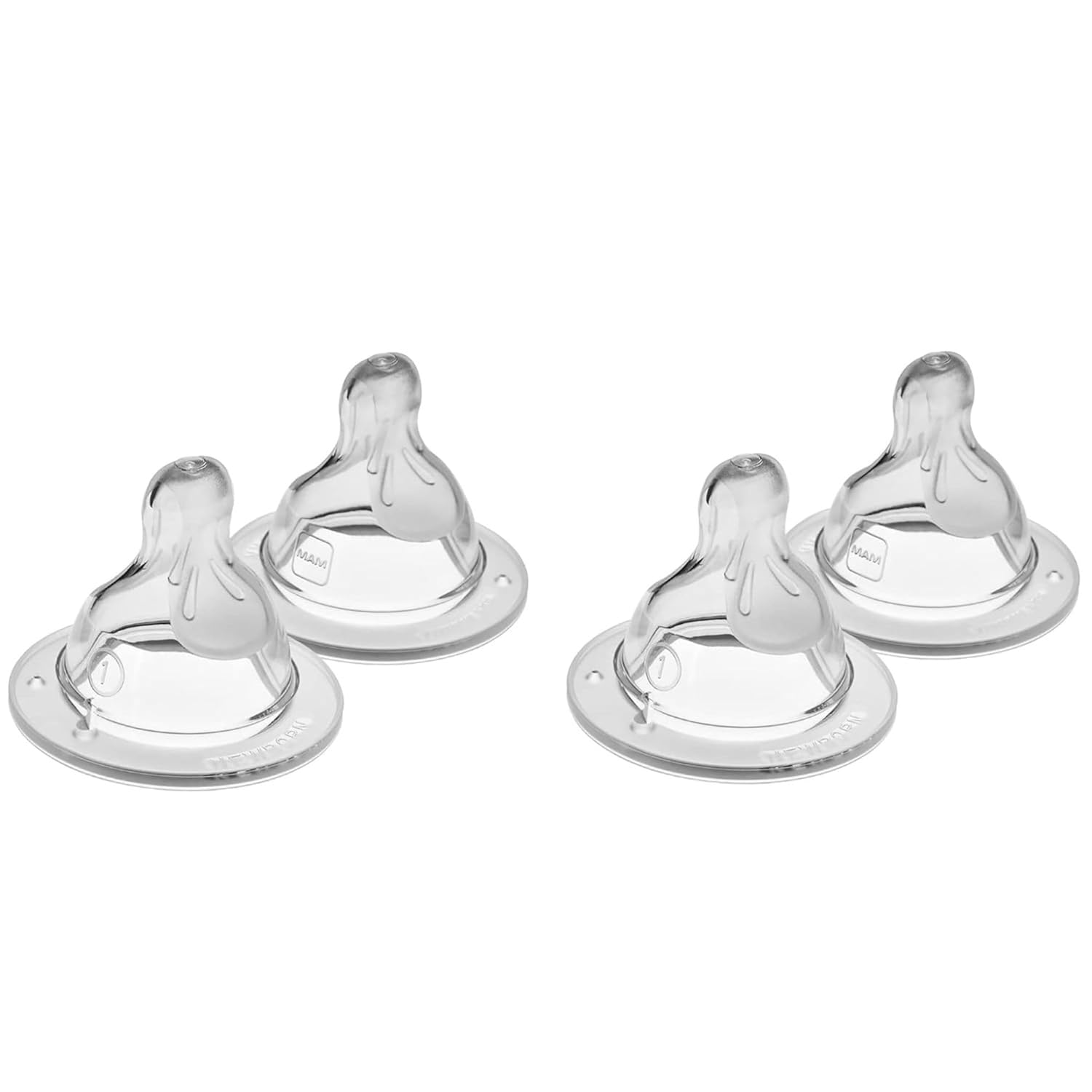 Mam Bottle Nipples Extra Slow Flow Nipple Size 0, For Newborn Babies And Older, Skinsoft Silicone Nipples For Baby Bottles, Fits All Mam Bottles, 2 Pack