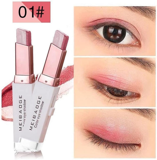 6 Colors Eye Shadow Stick Set - Double Colors, Gradient, Waterproof, Long Lasting Matte Eyeshadow