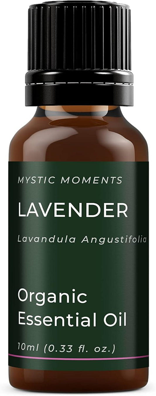 Mystic Moments | Organic Lavender Essential Oil 10ml - Pure & Natural oil for Diffusers, Aromatherapy & Massage Blends Vegan GMO Free