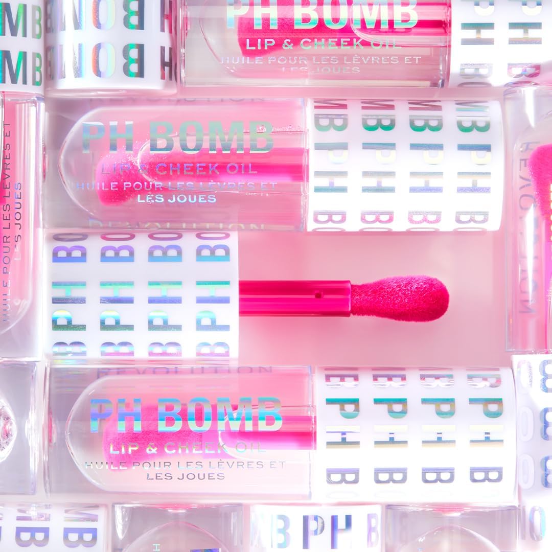 Makeup Revolution, PH Bomb Lip & Cheek Oil, Adapting & Buildable Formula, Universal Shade, 4.5 ml : Amazon.co.uk: Beauty