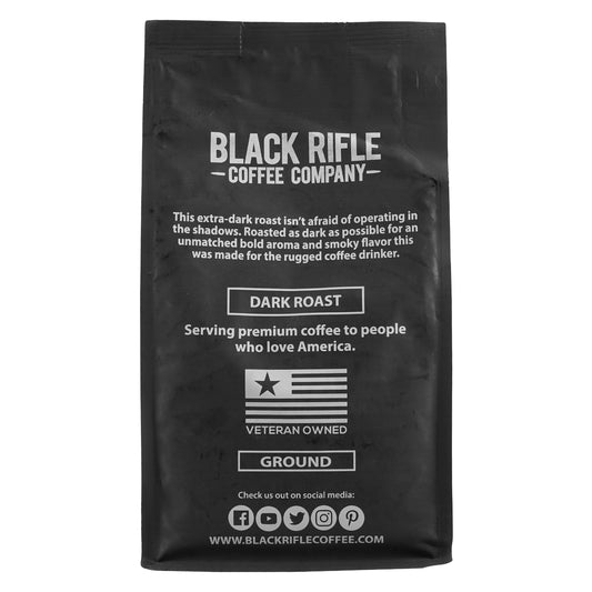 Black Rifle Coffee Company Murdered Out, Extra Dark Roast Ground Coffee, Columbian Roast With Bold Aroma And Smoky Flavors, Helps Support Veterans And First Responders, 12 Ounce Bag