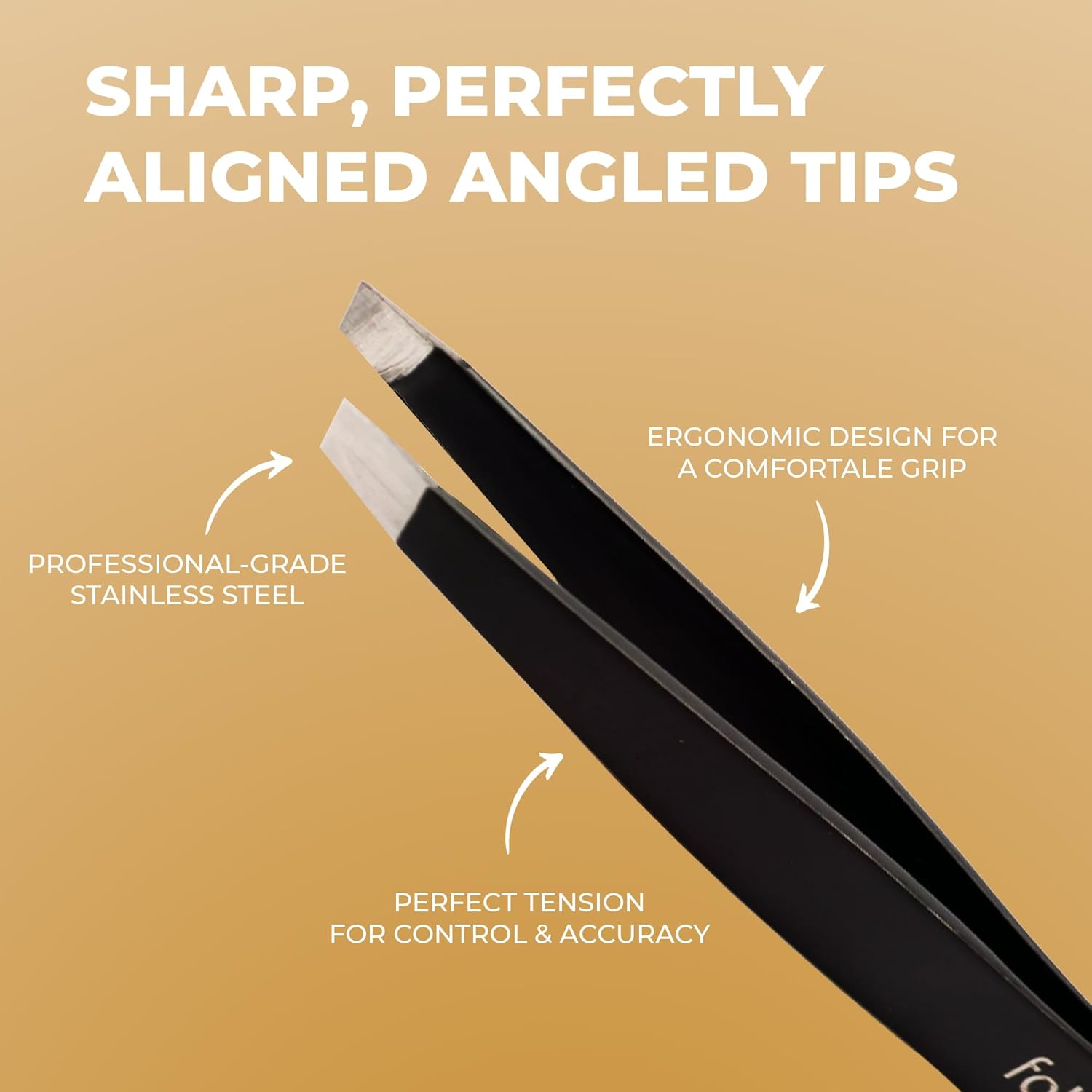 Fab Brows Professional-Grade Tweezers | Stainless Steel Eyebrow Tweezers For Women | Multipurpose Flat Tweezers For Facial Hair, Splinters, Ingrown Hair | Seamless Hair Plucking | Women'S Grooming : Beauty & Personal Care