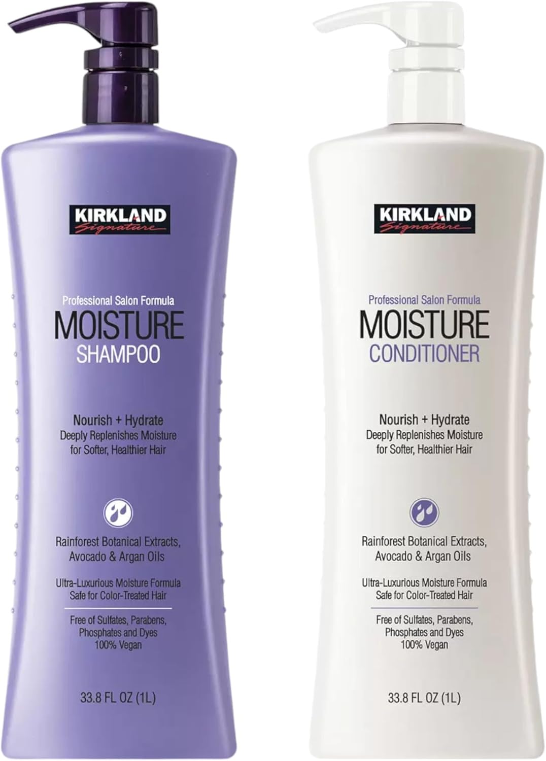 Kirkland Signature Professional Salon Formula Moisture Shampoo & Conditioner 1L | Pick One Of Your Options