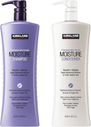Kirkland Signature Professional Salon Formula Moisture Shampoo & Conditioner 1L | Pick One Of Your Options