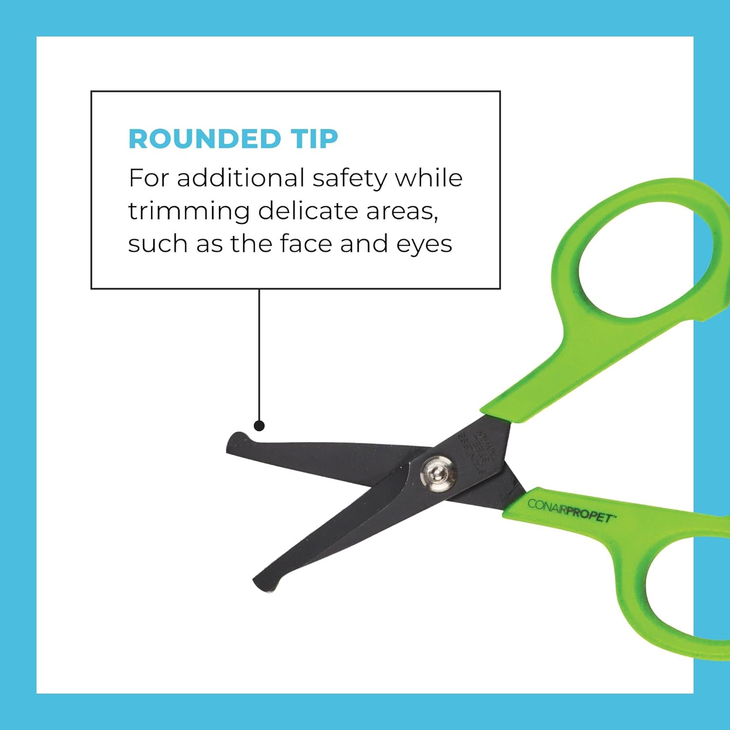 CONAIRPROPET 4" Rounded Tip Scissors. Great for small breeds and fine detail around face, paws, ears