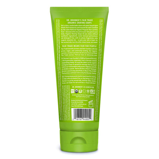 Dr. Bronner'S - Organic Shaving Soap (Lemongrass, 7 Ounce) - Certified Organic, Sugar And Shikakai Powder, Soothes And Moisturizes For Close Comfortable Shave, Use On Face, Underarms And Legs