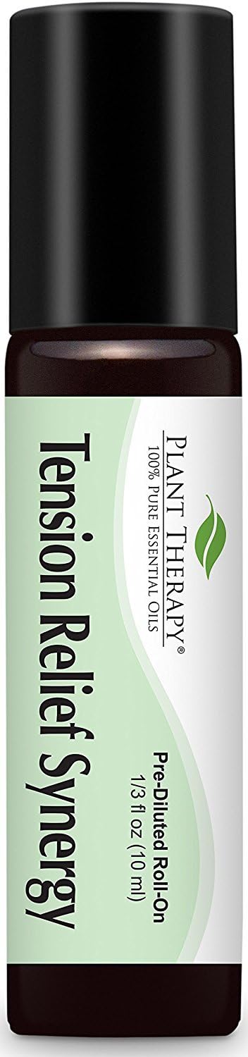 Plant Therapy Tension Relief Essential Oil Blend Pre-Diluted Roll-On 10 Ml (1/3 Oz) 100% Pure, Therapeutic Grade Essential Oils Diluted In Fractionated Coconut Oil