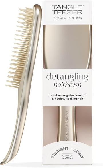 Tangle Teezer Ultimate Detangler Hairbrush, For Wet And Dry Hair, Detangling Brush For All Hair Types, Two-Tiered Teeth Reduce Breakage And Eliminate Knots, Afterparty Pink, Chrome Finish