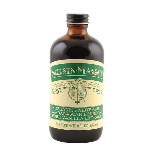 Nielsen-Massey Organic Fairtrade Madagascar Bourbon Pure Vanilla Extract For Baking And Cooking, 8 Ounce Bottle