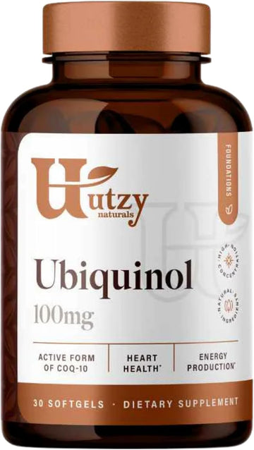Ubiquinol | 100Mg | High Absorption Patented Coq-10 (Kaneka®) | Heart Health & Energy Support | Made In Usa | 30 Softgels