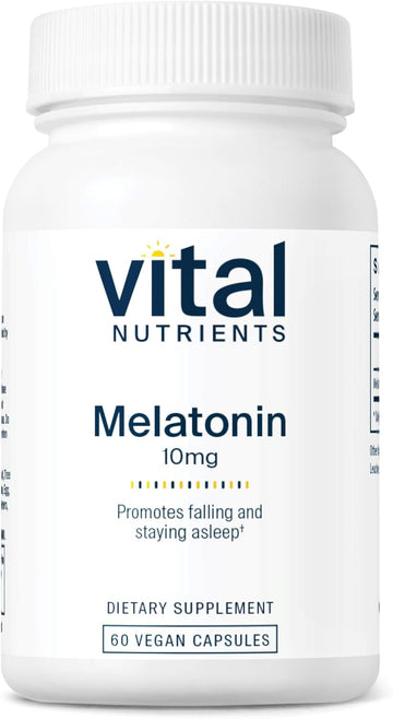 Vital Nutrients Melatonin 10Mg | Vegan | Sleep Supplement To Support The Body'S Natural Sleep Cycle* | Gluten, Dairy, Soy Free | 60 Capsules