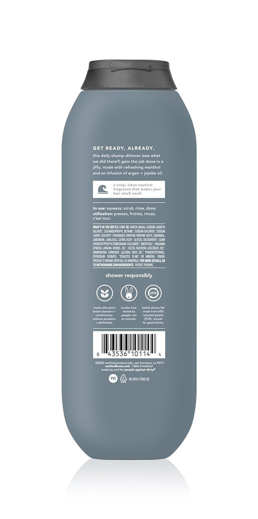 Method Men 2-In-1 Shampoo And Conditioner, Sea And Surf, Paraben And Phthalate Free, 14 Fl Oz, 1 Ct