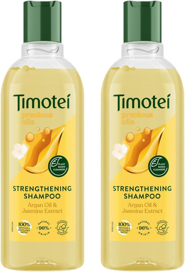 Timotei Shampoo, Conditioner Or Mask Silicon-Free Made From Natural Herbal Ingredients And Plant Based Detanglers Suitable For All Types Of Hair 300Ml, 2 Pack (Strengthening Shampoo)