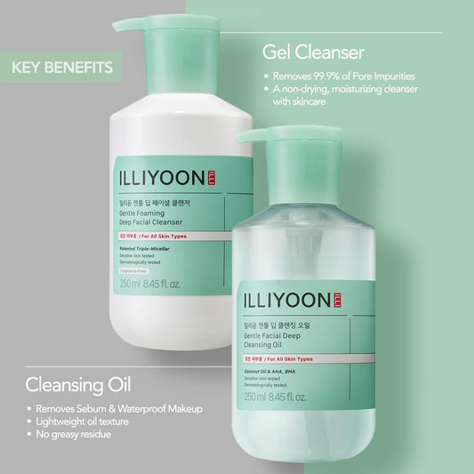 Illiyoon Gentle Deep Facial Cleanser With Gentle Deep Cleansing Oil