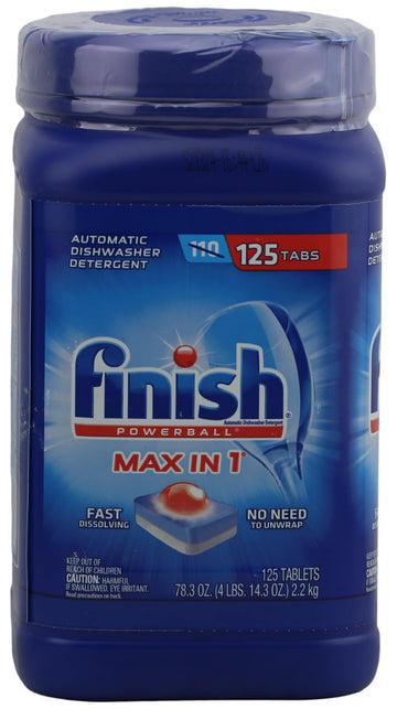 Finish Power Ball Max In One Plus 125 Tablets Net Wt 78.3 Oz : Health & Household