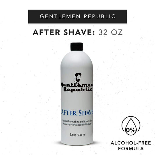 Gentlemen Republic After Shave - Refreshing And Hydrating Formula With Irritation Protection - Soothe, Cool And Moisturize - 100% Alcohol-Free Aftershave For Men - Made In The Usa, 32Oz