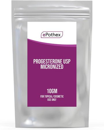 Progesterone Powder USP, Micronized Powder, Topical and Cosmetic, 10 Grams