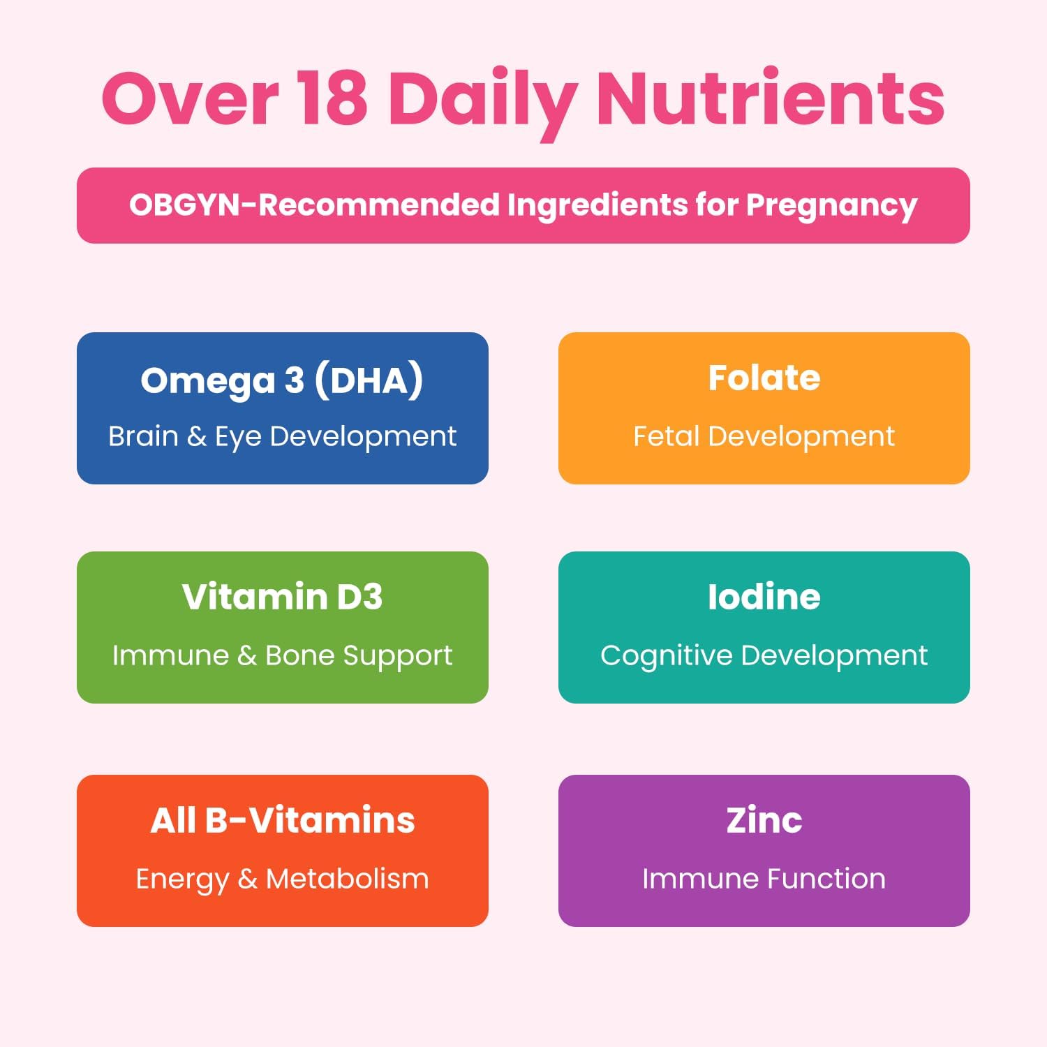 Prenatal Vitamin Gummies with DHA | Vegan Prenatal Vitamins for Women with Omega 3, Methylfolate, Choline & D3, Pregnancy Vitamins for Fetal Development | Gummy Multivitamin Supplement, 120 Count : Health & Household