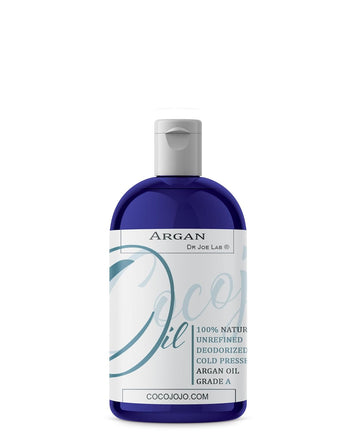 Cocojojo Dr Joe Lab Argan Oil Deodorized (Unscented) 8, 100% Pure Moroccan Argan Oil Filtered to Reduce Smell Deep Penetrating Moisturizer and Stimulate Growth - Marrakesh Oil (8 ounce Bottle)