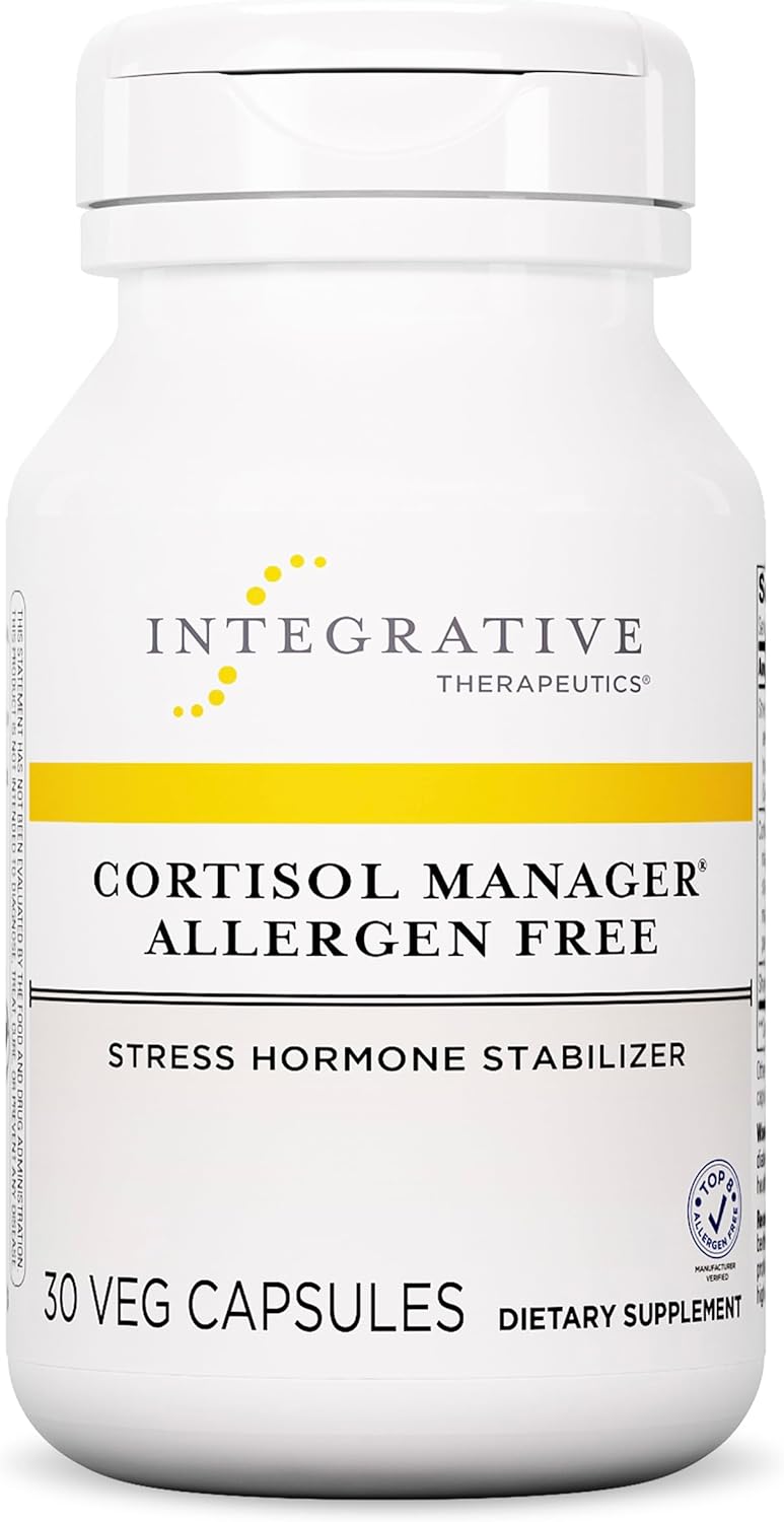 Integrative Therapeutics Cortisol Manager - Allergen-Free - Supplement With Ashwagandha And L-Theanine - Supports Relaxation & Calm To Support Restful Sleep* - 30 Tablets