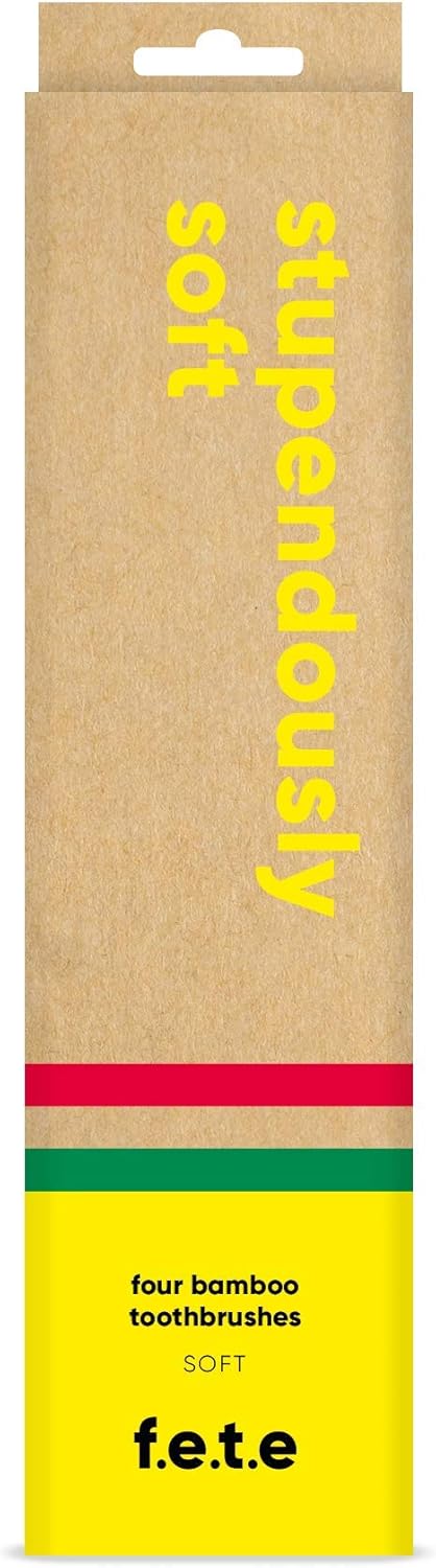 F.E.T.E | Stupendously Soft Bamboo Toothbrush Multipack | Biodegradable & Compostable Handle | Recyclable Soft Bristles | Sustainable | Vegan