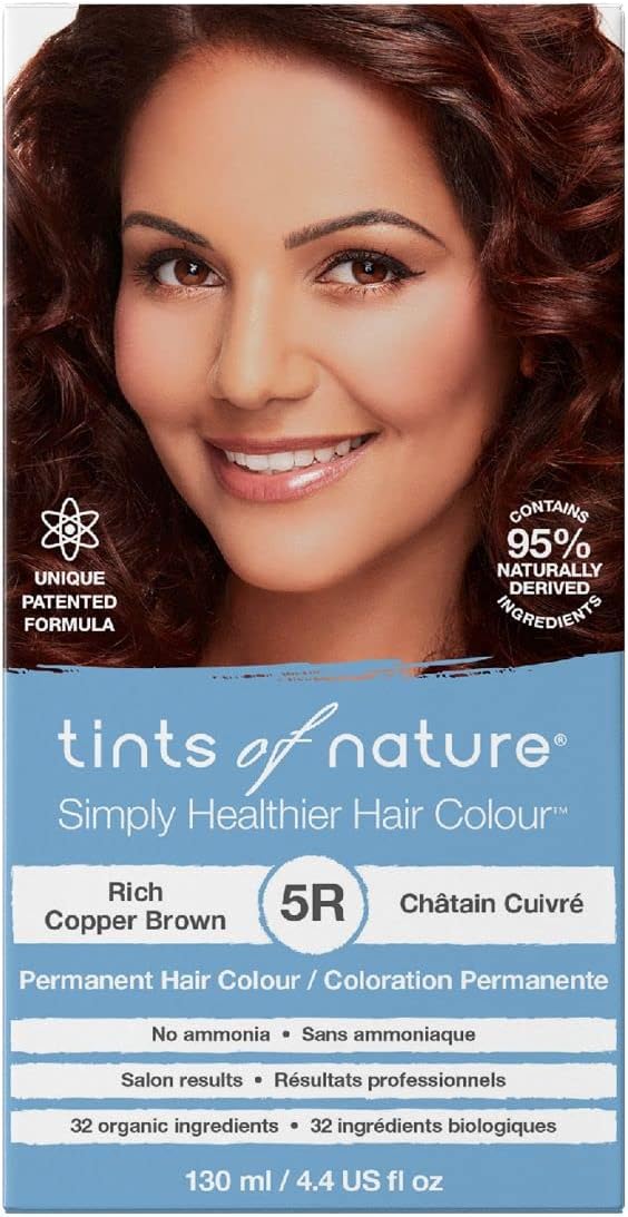 Tints Of Nature 2N Natural Darkest Brown Permanent Hair Dye, Nourishes Hair And Covers Greys, Ammonia-Free, 130Ml