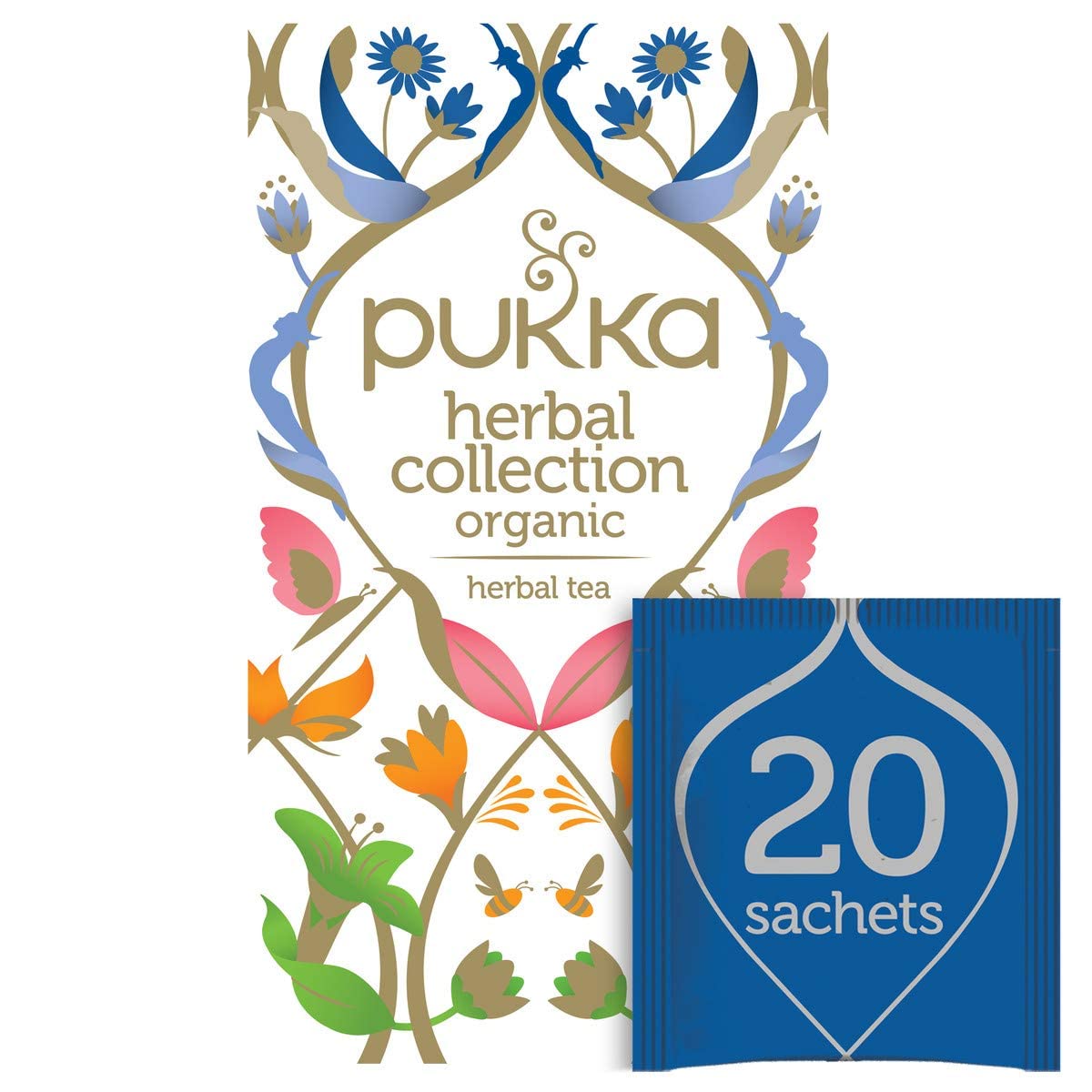 Pukka Organic Herbal Tea Collection, Five Herbal Blends 20 Tea Bags