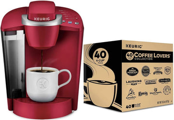 Keurig K-Classic Coffee Maker, Single Serve K-Cup Pod Coffee Brewer, Rhubarb And Keurig Coffee Lovers' Collection K-Cup Pods, 40 Count