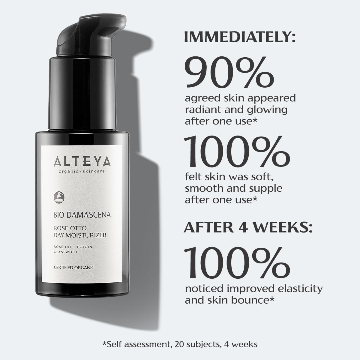 Alteya Organics Day Moisturizer Certified Organic Skin Care 1.7 Fl Oz/50 Ml Bio Damascena Award-Winning Face Cream With Organic Bulgarian Rose Oil : Beauty & Personal Care